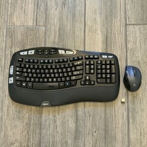 Logitech K350 Wireless Ergonomic Keyboard & M705 Mouse w/ USB Unifying Receiver